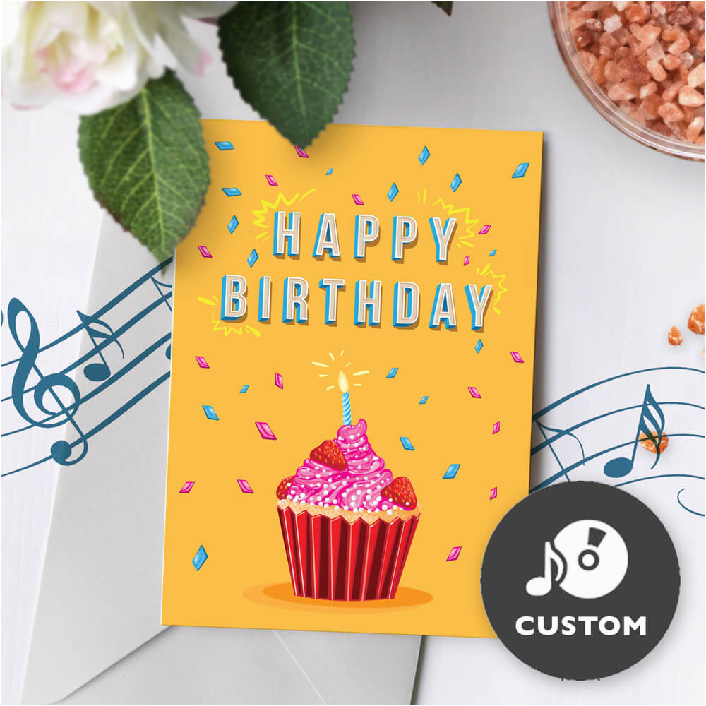 bithday greeting card front 5x7 custom sounds