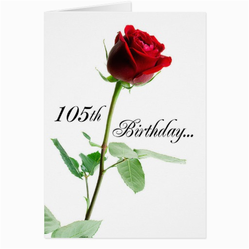 105th birthday red rose card 137454488466988743