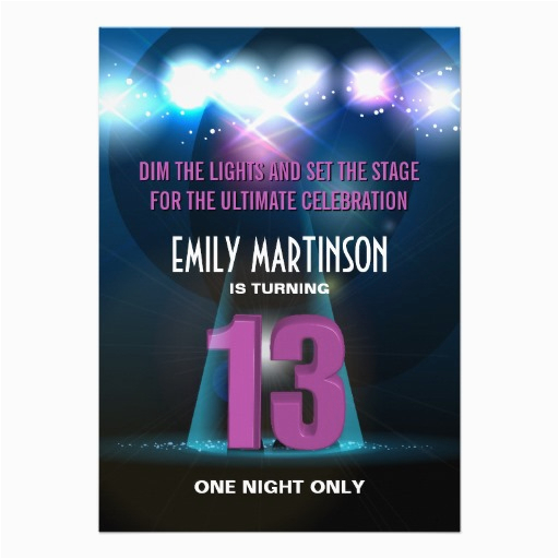 13 year old birthday party invitations