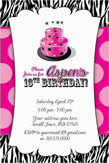 7 best images of free printable 13th birthday invitations