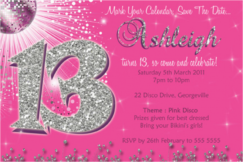 Free 13th Birthday Invitation Templates 7402