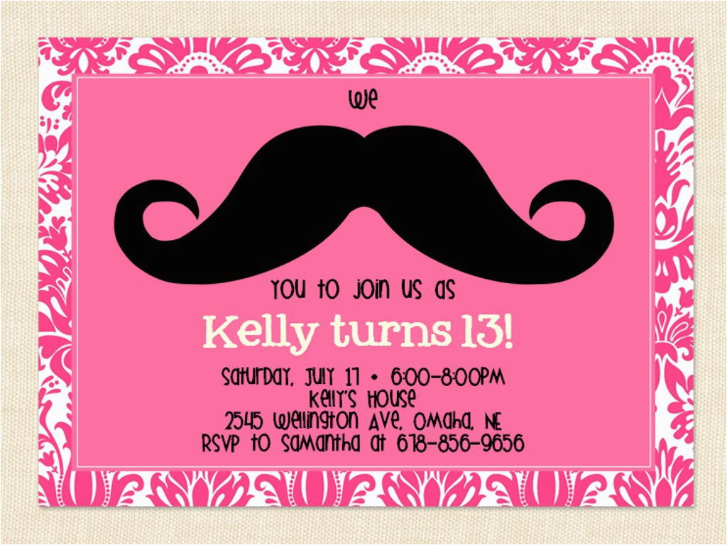 13th birthday party invitation ideas