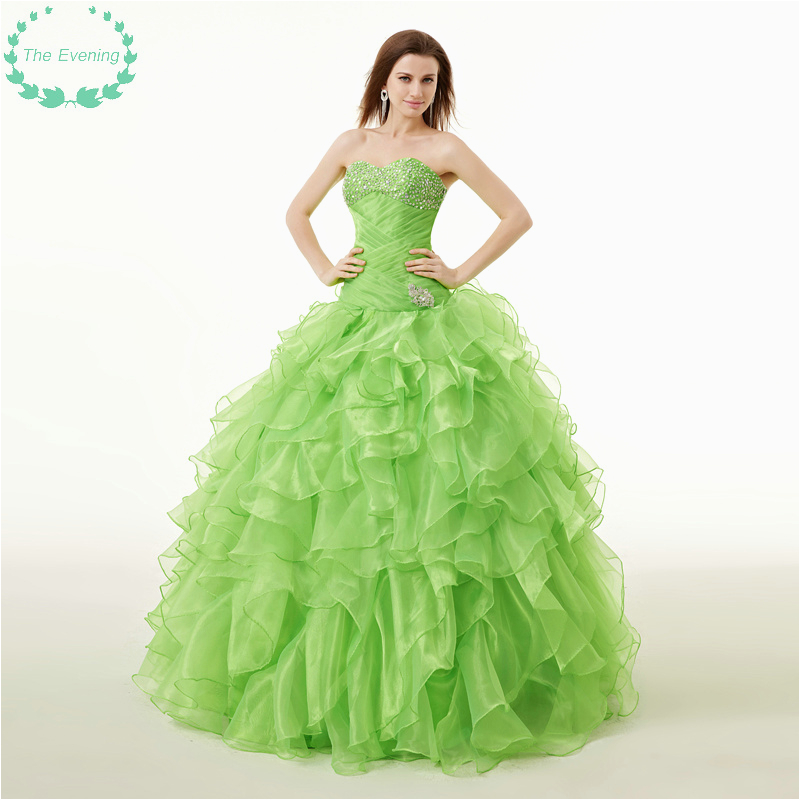 sweetheart sequined crystal youth lady quinceanera dresses