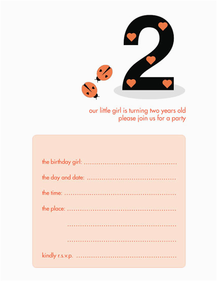 2 year old birthday party invitations