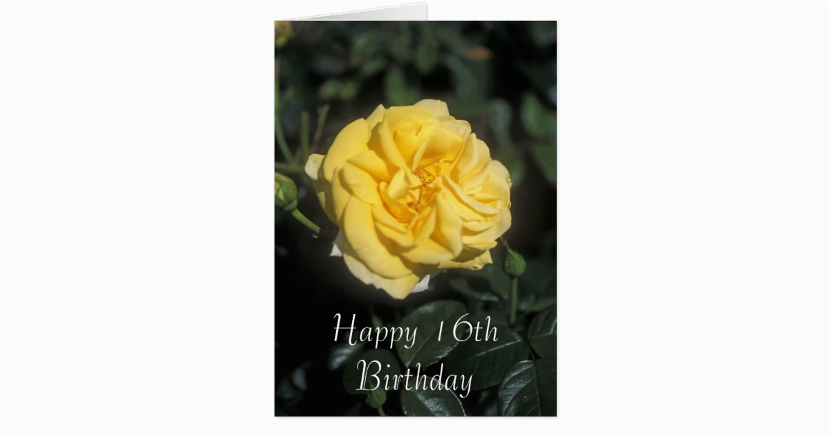 happy 16th birthday flower card zazzle