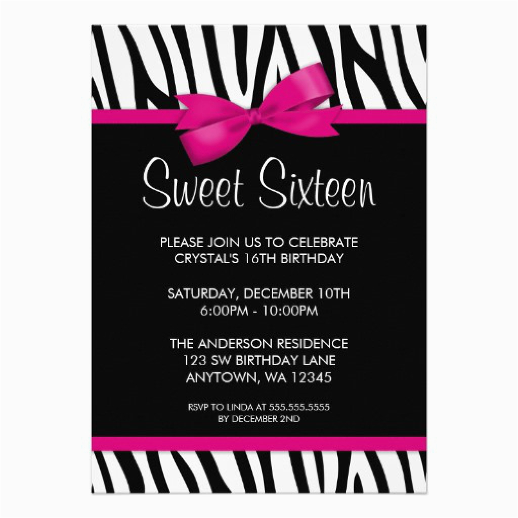sweet 16th birthday invitations templates free