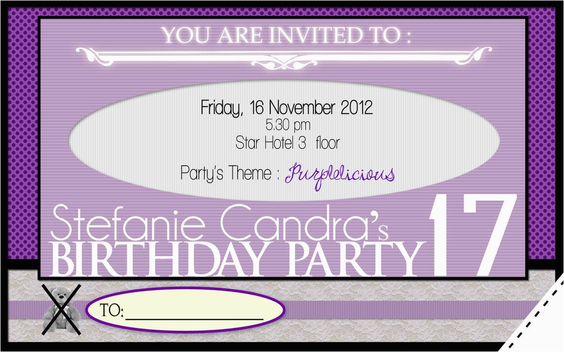 17th birthday invitation