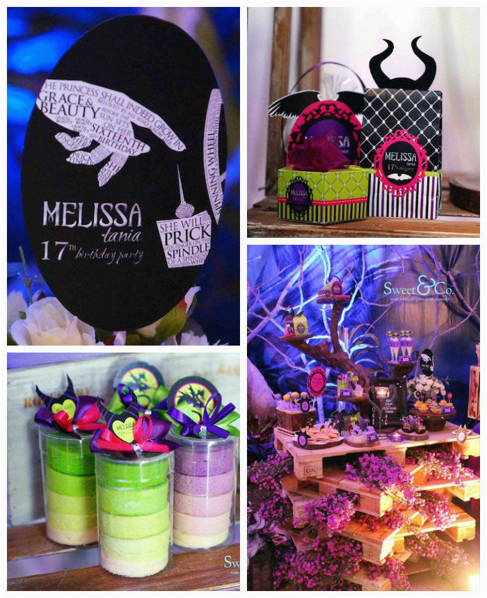 maleficent themed 17th birthday party