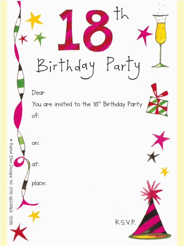 18th birthday invitations template