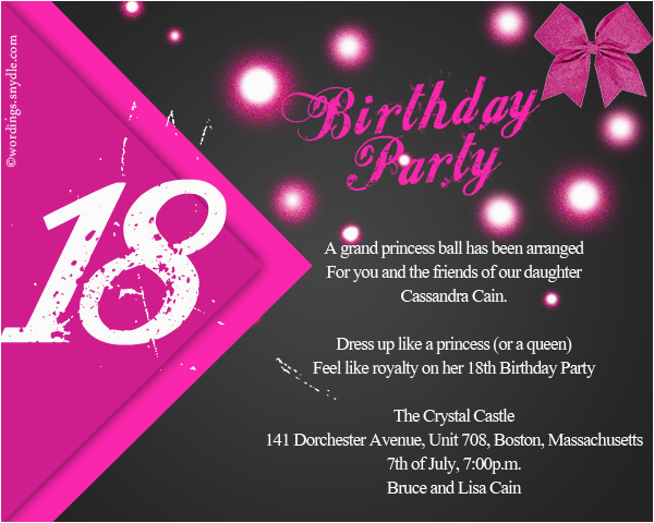 18 Year Old Birthday Party Invitations 18th Birthday Party Invitation 