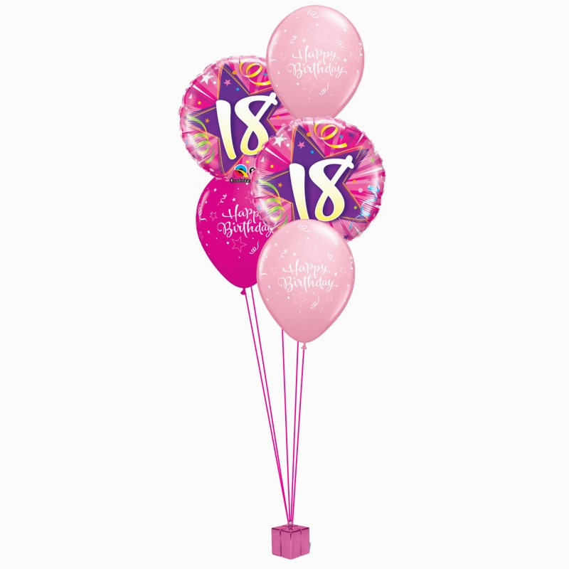 pink 18th birthday balloon bouquet party fever