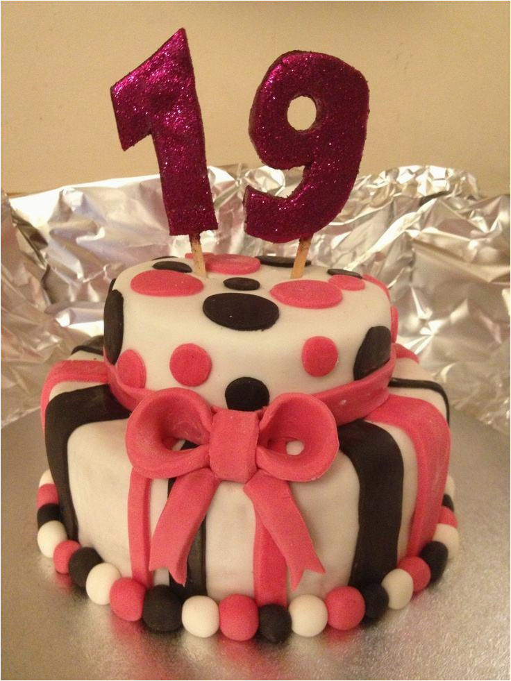 19th birthday cake for girl