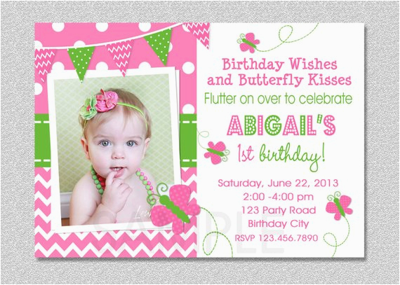 1st Birthday butterfly Invitations butterfly Birthday Invitation butterfly Invitation Girl
