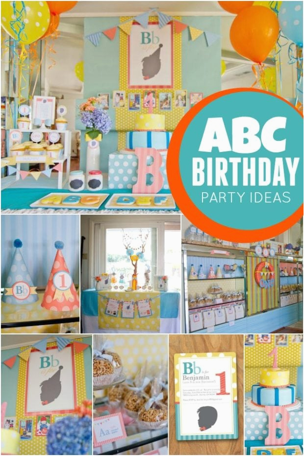 abc themed 1st birthday party