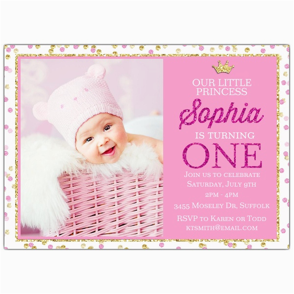 1st bday invitations