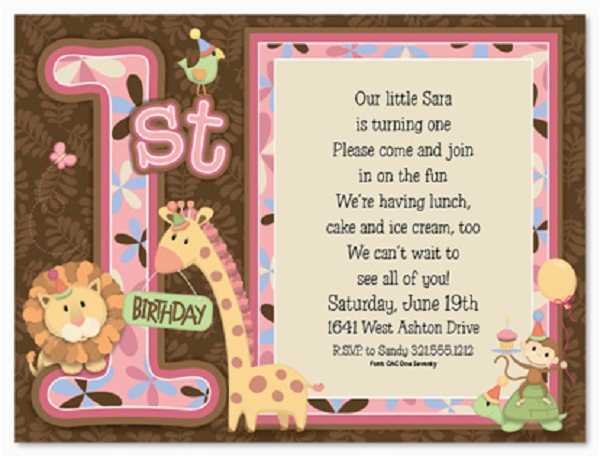 1st birthday invitations