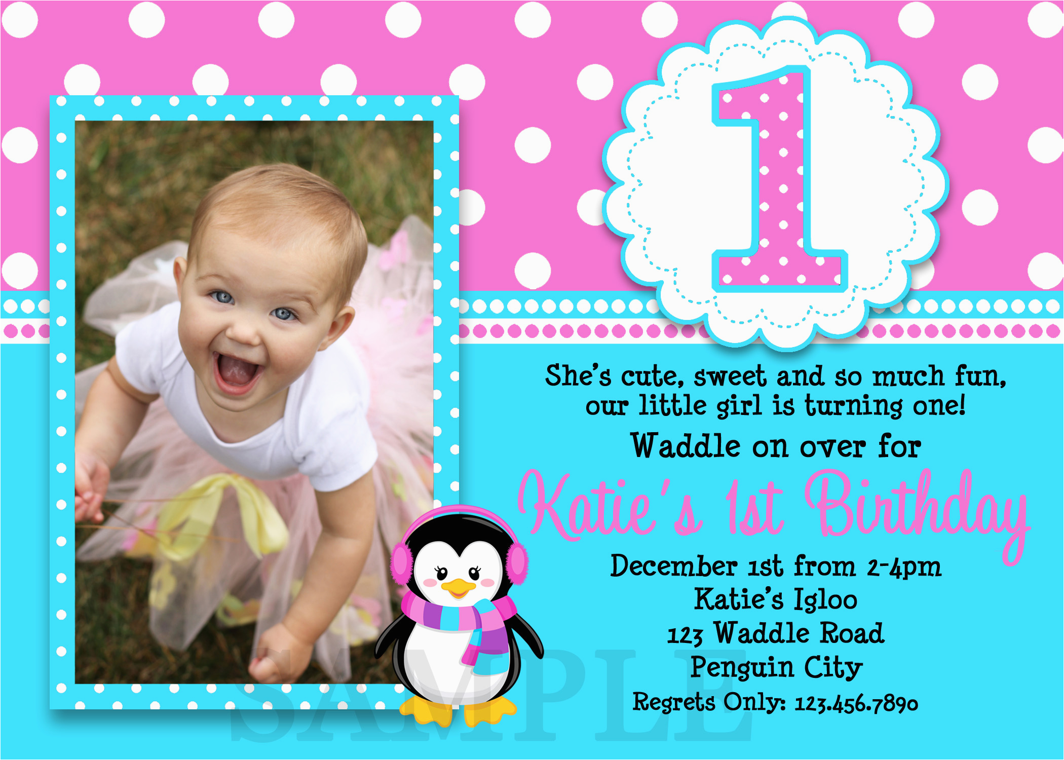 baby girls 1st birthday invitation cards ideas