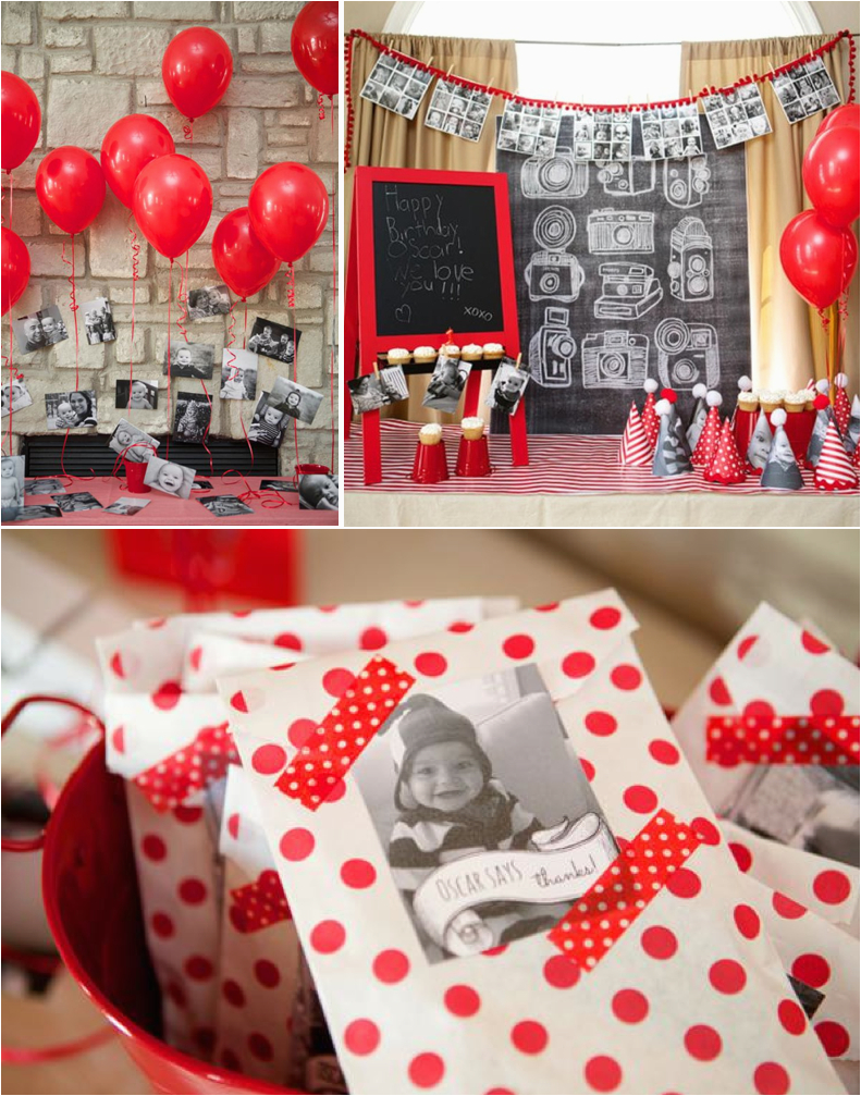 a year in an instant instagram themed 1st birthday party