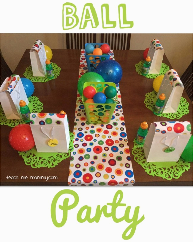 ball themed party 2 year old