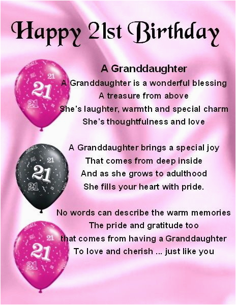 21st Birthday Card Messages For Granddaughter BirthdayBuzz