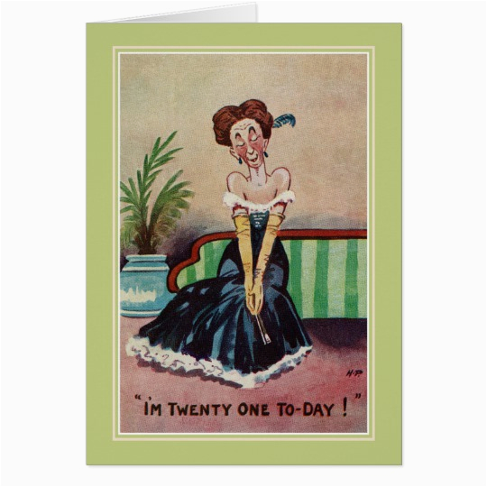 funny vintage 21st birthday for her card zazzle com