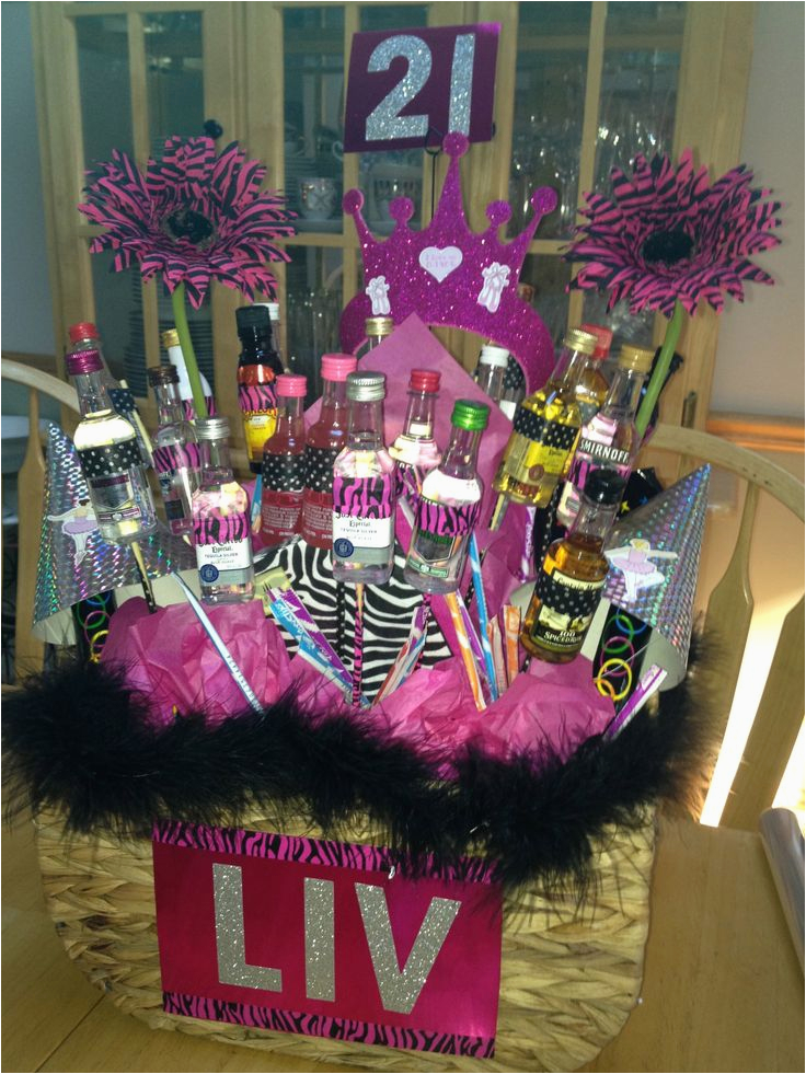 21st birthday gift basket ideas for her www imgkid com