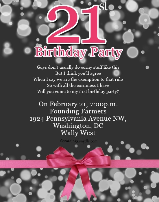 invitation letter for 21st birthday letters free