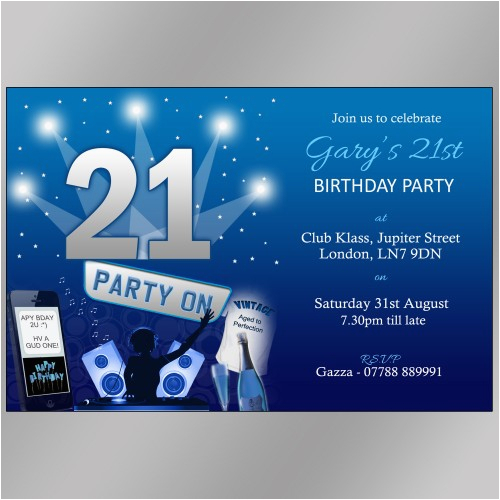 21st birthday invitations for guys