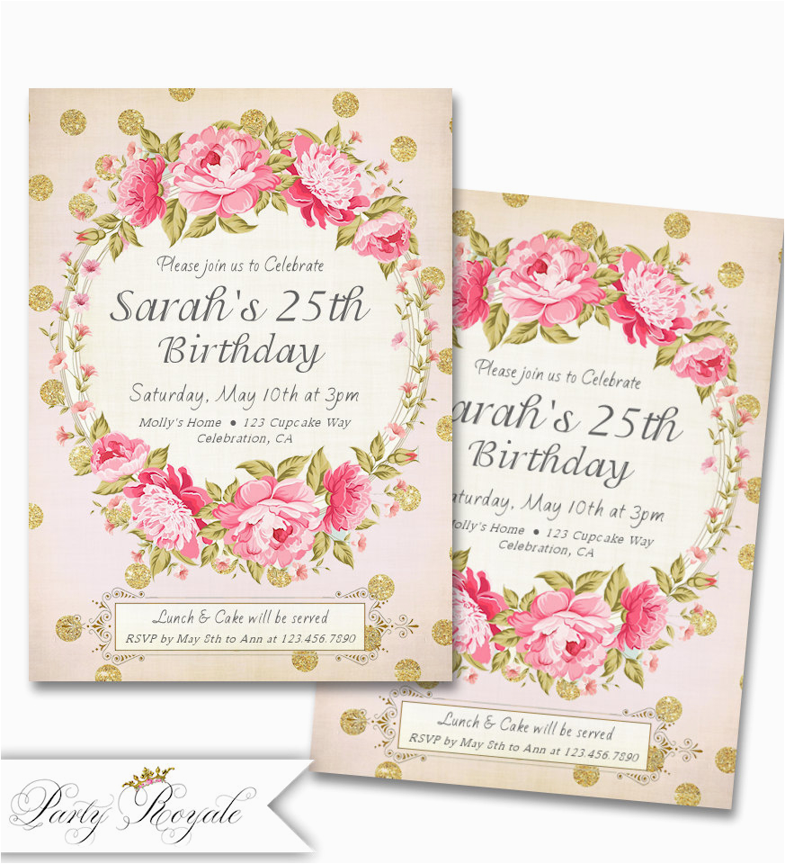 25th surprise birthday party invitations
