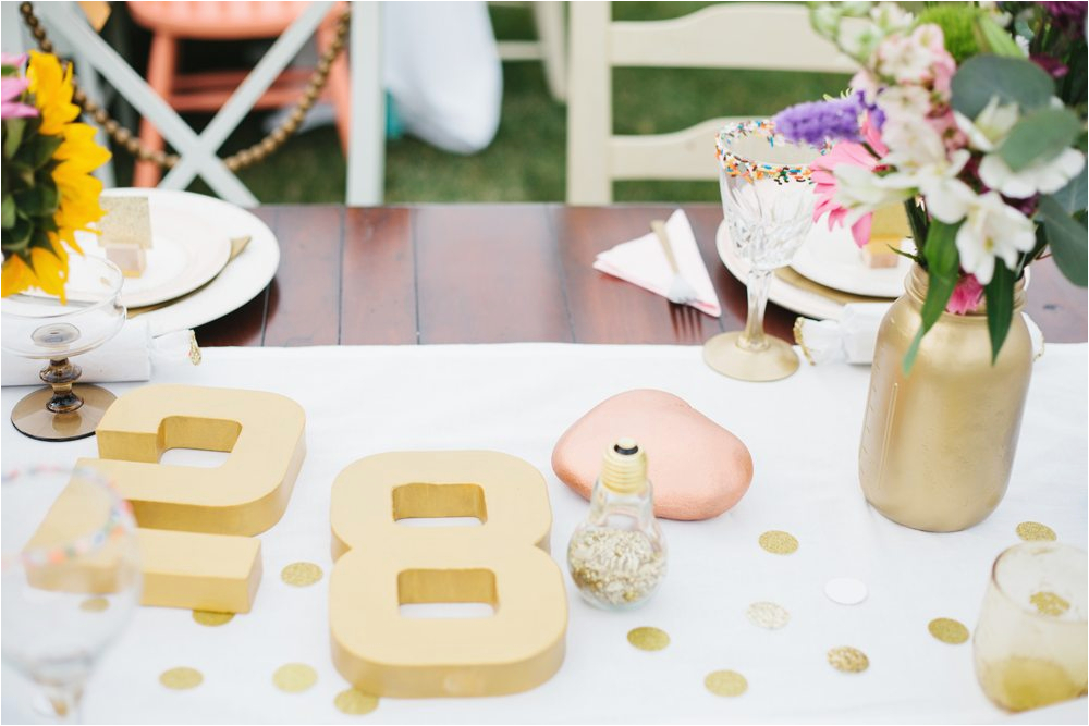 stacey 39 s golden birthday party ideas the sweetest occasion
