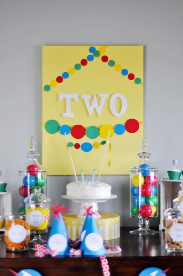 ball themed 2nd birthday party