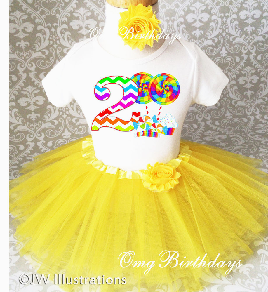 candyland candy sweet 2nd second birthday shirt tutu