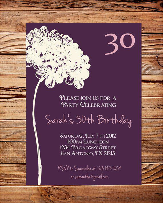 30th Birthday Invitation Wording Samples BirthdayBuzz