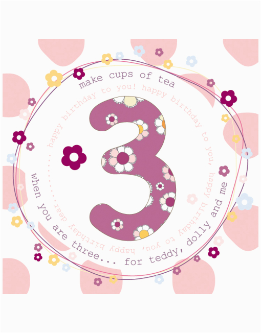 3rd birthday cards for girls