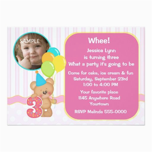 3rd birthday party invitations