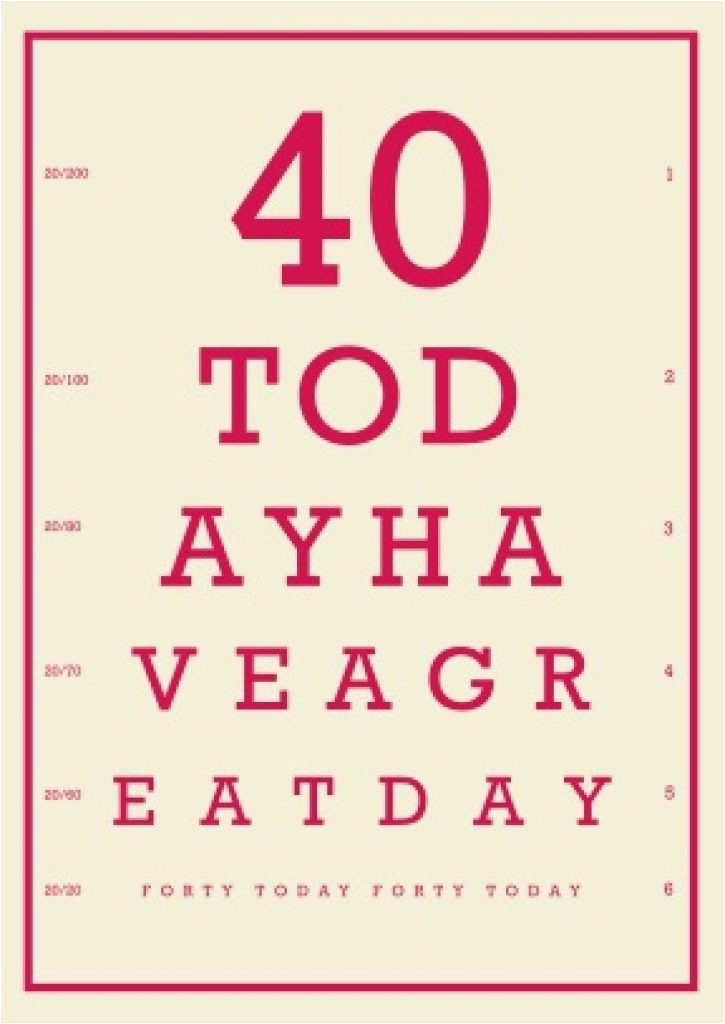 40th birthday greeting card messages