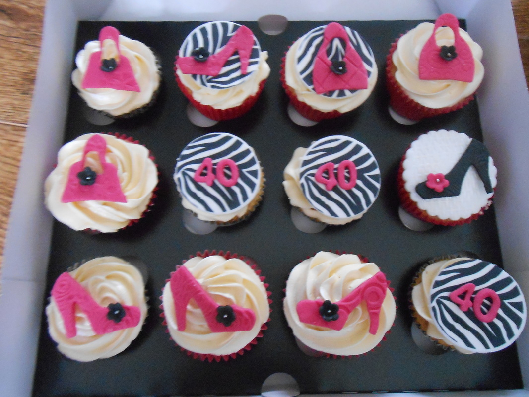 40th birthday cupcakes cake ideas and designs