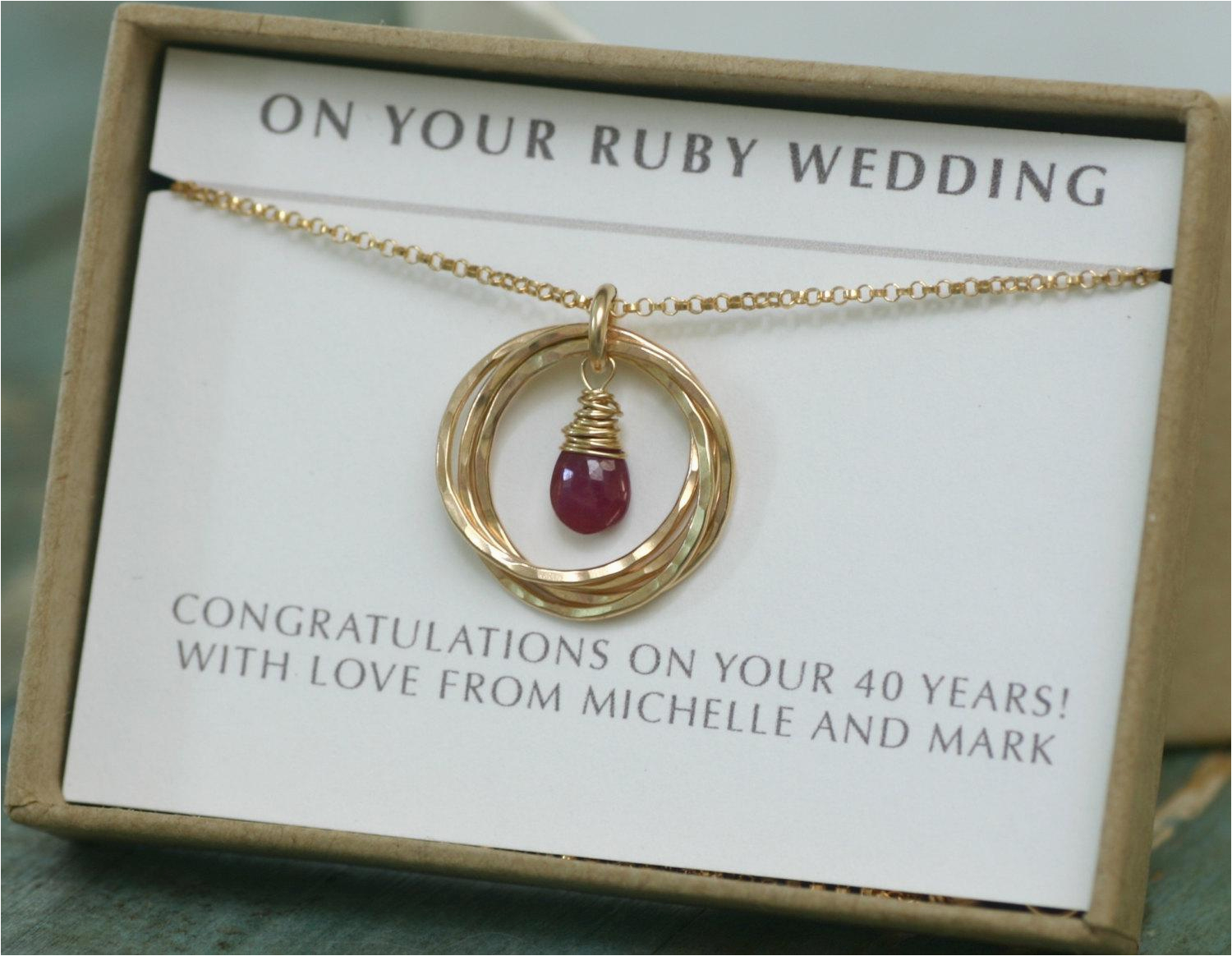 40th wedding anniversary gift ideas for couples wedding