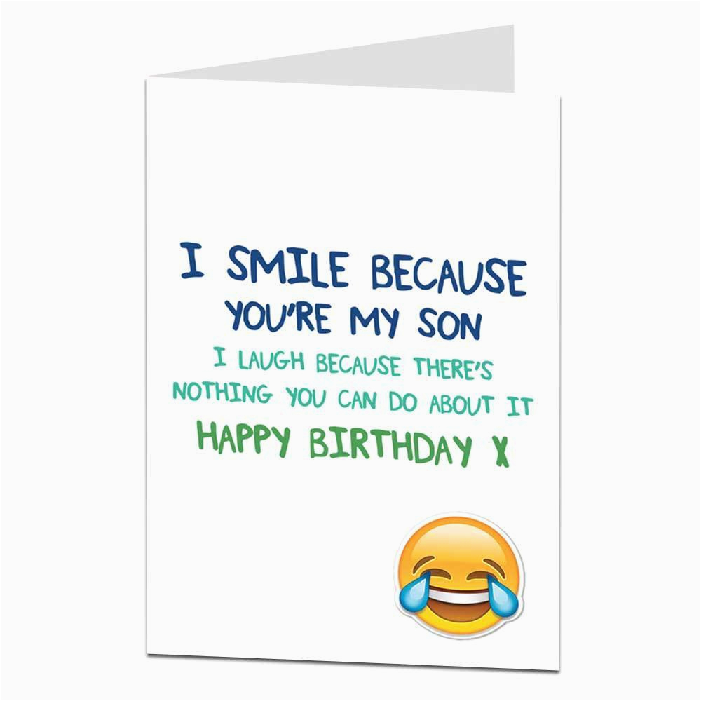 funny happy birthday card for son perfect for 30th 40th