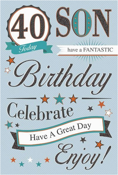 son 40th birthday card