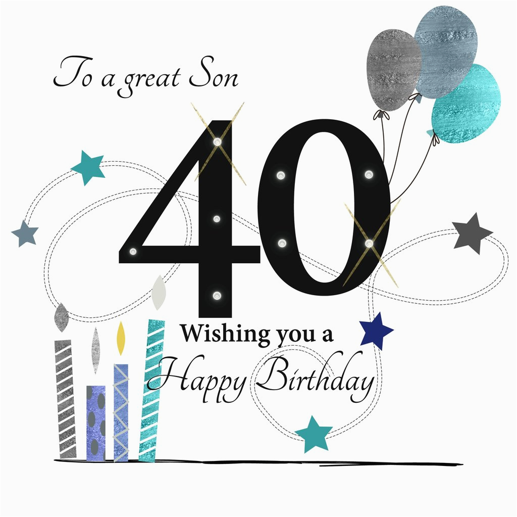 son happy 40th birthday card rush design