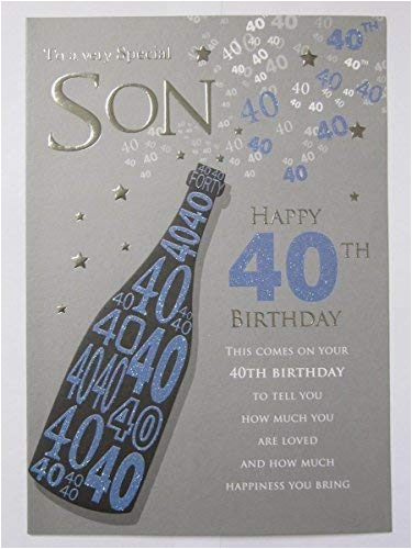 40th Birthday Ideas for son Special son Birthday Cards Amazon Co Uk ...