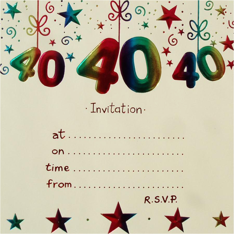 40th birthday invitation templates free download
