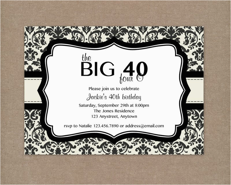 40th birthday invitations