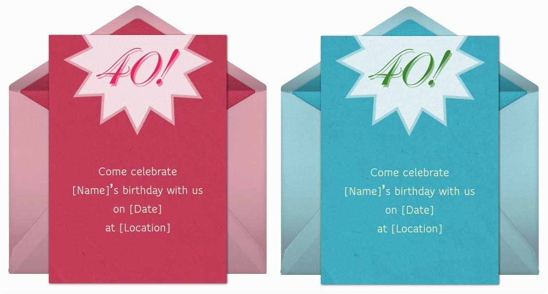 40th birthday invitation