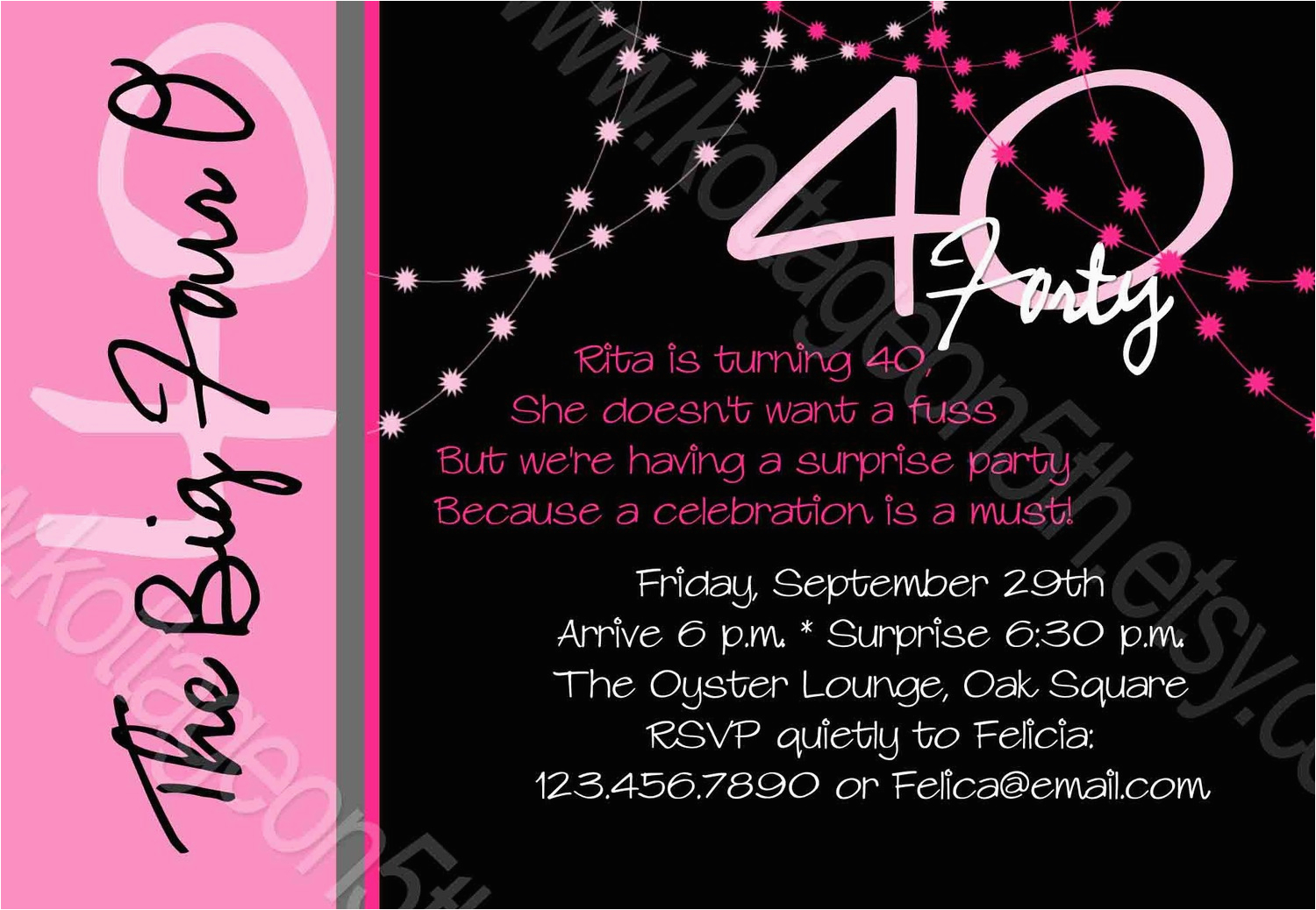 40th Birthday Party Invitations Online | BirthdayBuzz