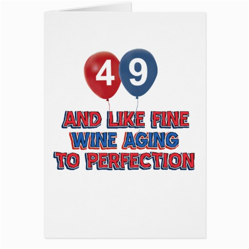 49th Birthday Card 49th Birthday Designs Greeting Cards Zazzle