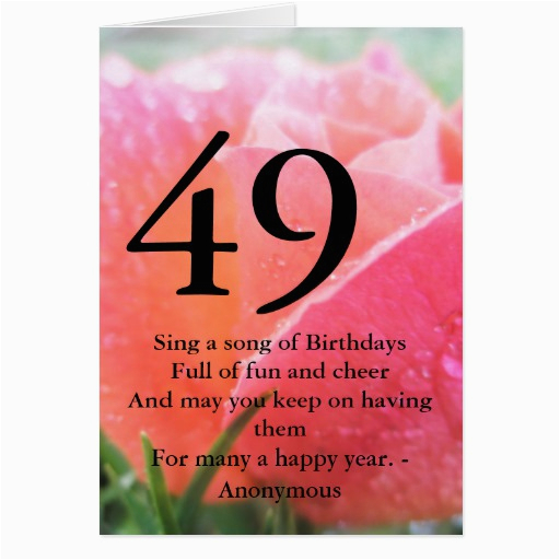 peachy rose 49th age birthday card 137995346741406411