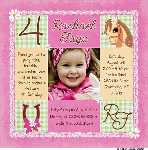 4th birthday party invitation wording cimvitation