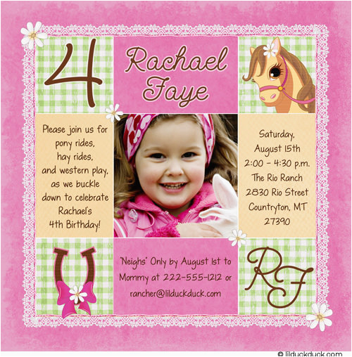 4th birthday party invitation wording
